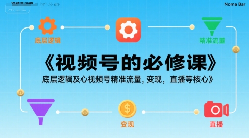 视频号的必修课，视频号的底层逻辑及核心视频号精准流量，变现，直播等核心-柚子资源网