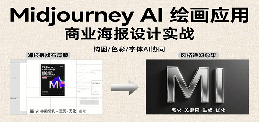 MidjourneyAI绘画应用，关键词指令解析、漫画头像制作、海报设计、3D人物生成等-柚子资源网
