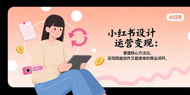 小红书设计运营变现：掌握核心方法论，实现既能创作又能接单的商业闭环-柚子资源网