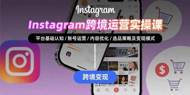 Instagram跨境运营实战：平台认知/账号运营/内容优化/选品策略及变现模式-柚子资源网
