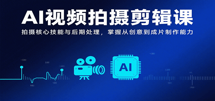 AI视频拍摄剪辑课，拍摄核心技能与后期处理，掌握从创意到成片制作能力-柚子资源网