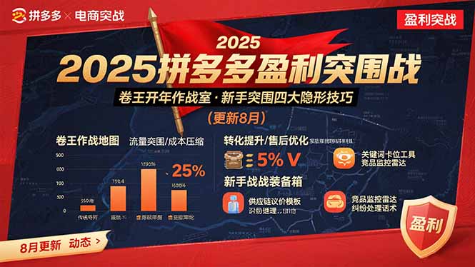 2025拼多多盈利突围战：卷王开年作战室，新手突围四大隐形技巧(更新8月-柚子资源网