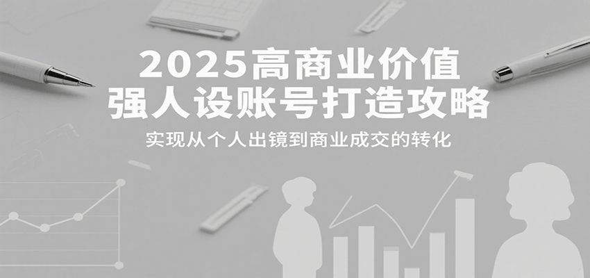 2025高商业价值强人设账号打造攻略，实现从个人出镜到商业成交的转化-柚子资源网