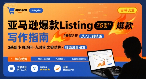 亚马逊爆款Listing写作方法，亚马逊0基础小白也能写爆款自带流量的Listing-柚子资源网