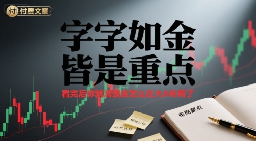 付费文章：字字如金皆是重点，看完后你就清楚该怎么在大A布局了-柚子资源网