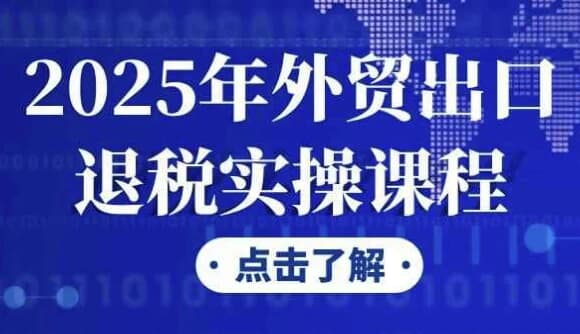 2025年外贸出口退税实操课程-柚子资源网