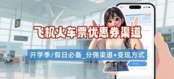 学生党必看！机票火车票优惠券申请渠道+项目打法，开学季节日速存-柚子资源网