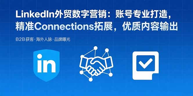 LinkedIn外贸数字营销：账号专业打造，精准Connections拓展，优质内容输出-柚子资源网