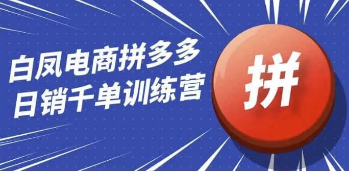 白凤电商拼多多日销千单训练营-柚子资源网