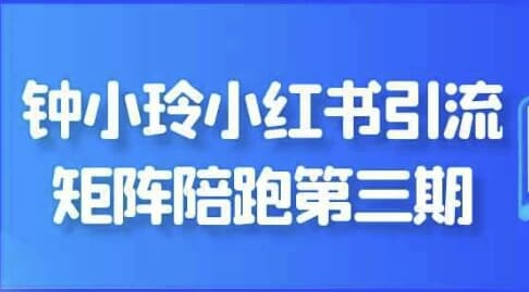 钟小玲小红书引流矩阵陪跑第三期-柚子资源网