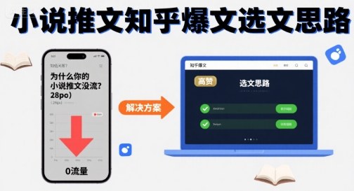 为什么你的小说推文没流量？小说推文知乎爆文选文思路-柚子资源网