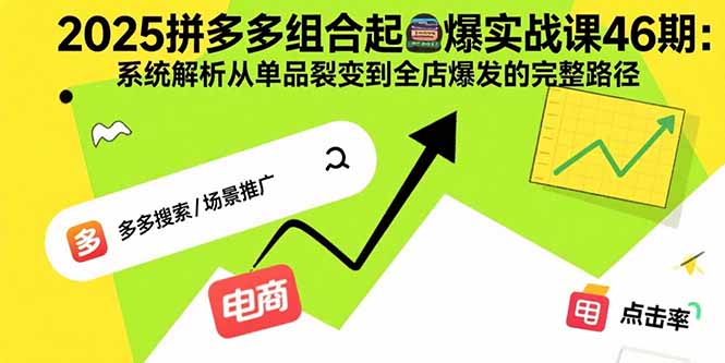 2025拼多多组合起爆实战课46期：系统解析从单品裂变到全店爆发的完整路径-柚子资源网