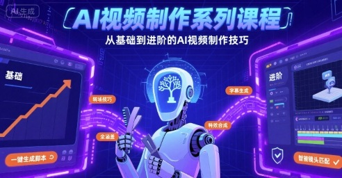 AI视频制作系列课程，从基础到进阶的AI视频制作技巧全涵盖-柚子资源网