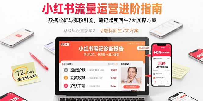 小红书流量运营进阶指南，数据分析与涨粉引流，笔记起死回生7大实操方案-柚子资源网