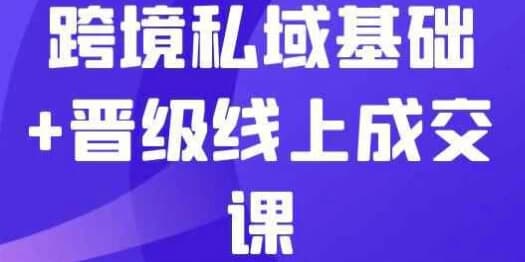跨境私域基础+晋级线上成交课-柚子资源网
