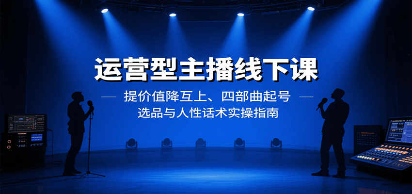 运营型主播线下课：提价值降互上、四部曲起号、选品与人性话术实操指南-柚子资源网
