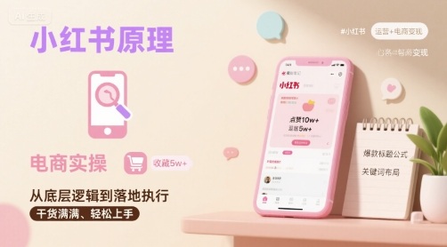 小红书原理以及详细实操流程，小红书电商教程-柚子资源网