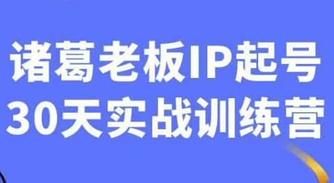 诸葛老板IP起号30天实战训练营-柚子资源网