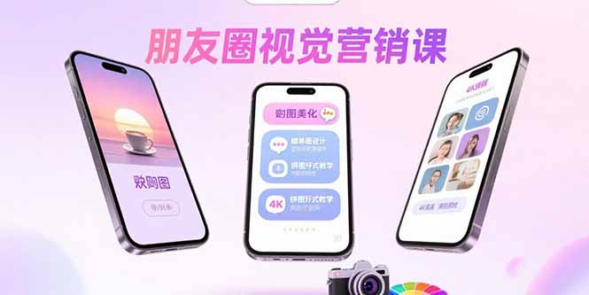 朋友圈视觉营销课：问候图美化，晒单图设计，拼图玩法教学-柚子资源网