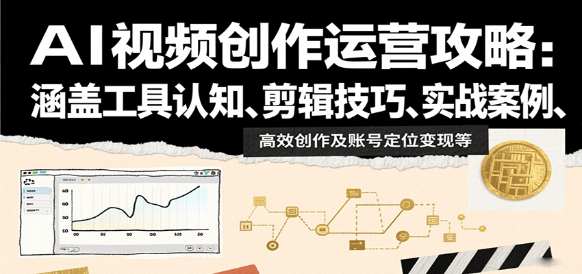 AI视频创作运营攻略：涵盖工具认知、剪辑技巧、实战案例、高效创作及账号定位变现等-柚子资源网