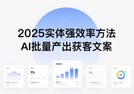 实体强效率方法：AI批量产出获客文案，2025年普通人拥抱AI，实现实体创收-柚子资源网