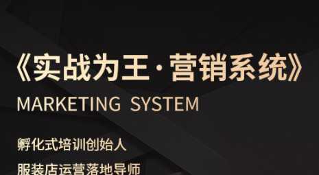 老杨·服装老板必修课《实战为王-营销系统》实现业绩被动式增长-柚子资源网