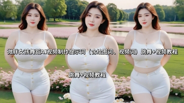 微胖女孩舞蹈AI视频制作提示词(含绘图词、视频词)跳舞+视频教程-柚子资源网