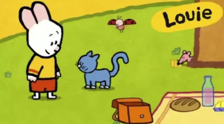 法国启蒙动画《路易小兔子Louie1-4季全集》英语学习课程，简笔画教学+趣味互动-柚子资源网