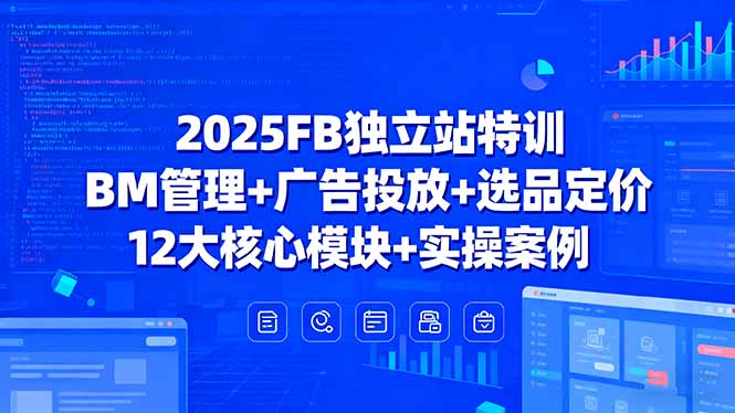2025FB独立站特训，BM管理+广告投放+选品定价，12大核心模块+实操案例-柚子资源网