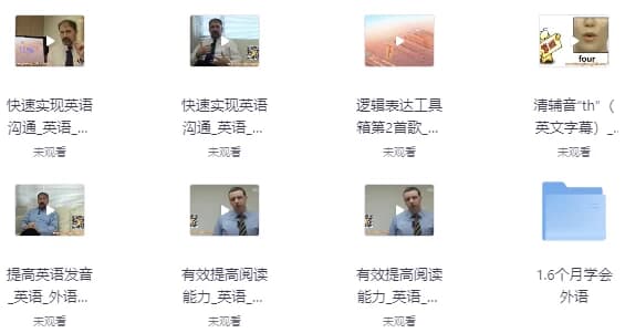 《功夫英语》全套视频课程，零起点直达流利听说-柚子资源网