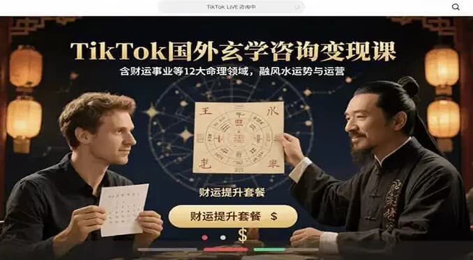 TikTok国外玄学咨询变现课，含财运事业等12大命理领域-柚子资源网