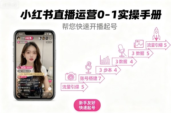 小红书直播运营0-1实操手册，帮您快速开播起号-柚子资源网