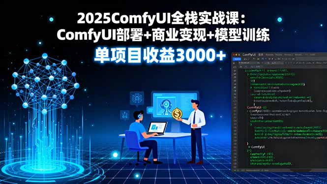 2025ComfyUI全栈实战课：ComfyUI部署+商业变现+模型训练，单项目收益3000+-柚子资源网